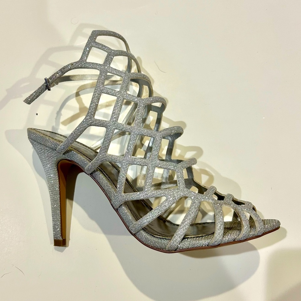 Sparkly Silver 4 Inch Heels by madden girl